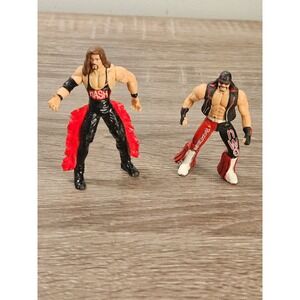 Vintage WCW nWo Kevin Nash Randy Savage Action Figure Lot Red Black 3 Inch